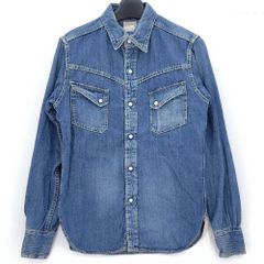 濃紺 レミレリーフ デニムシャツ 《M》 ダンガリー シャンブレー 日本 