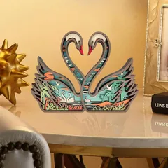 【新品】 HARGIO 置物 インテリア 木製 オブジェ 北欧 インテリア雑貨 北欧雑貨 置き物 韓国 北欧インテリア 木製インテリア 雑貨 おしゃれ 可愛い 玄関 動物 小物 韓国雑貨 おもしろグッズ 人気 置きもの プレゼント (白鳥) 0