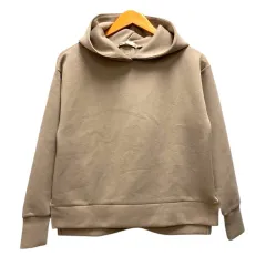 イッカ ikka パーカー フーディー スウェット サイドスリット 長袖 S ベージュのサムネイル