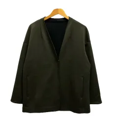 メイソングレイ MAYSON GREY ジャケット 5183018-28 Vネック 無地 長袖 裏地 2 緑 カーキ 黒 ブラック レディースのサムネイル