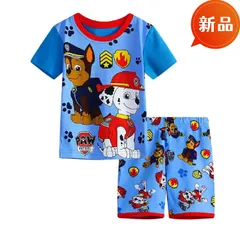 新品 パウパトロール キッズ パジャマ 男の子 半袖 上下セット 綿 寝巻き 夏 子供服 100 110 120 130  ルームウェア