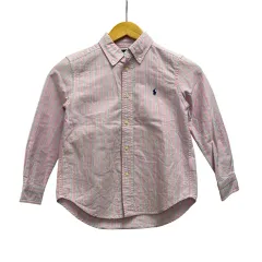 ラルフローレン RALPH LAUREN シャツ 長袖 ボタンダウンカラー ストライプ コットン 322537207002 6 ピンク 白 ホワイト 青 ブルー