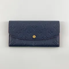 LOUIS VUITTON（ルイ・ヴィトン）　ポルトフォイユエミリー　モノグラムアンプラント　M69417　長財布　ネイビー