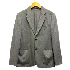 ユニクロ UNIQLO テーラードジャケット ブレザー センターベント 無地 長袖 L グレー