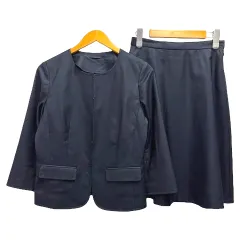 ザ・スーツカンパニー THE SUIT COMPANY セットアップ フォーマル スーツ ジャケット スカート 膝丈 無地 38 36 紺 ネイビー