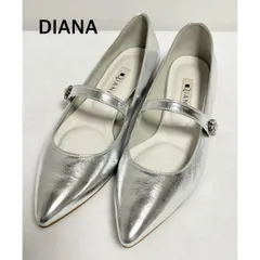 【未使用】DIANA　ダイアナ　ローヒールパンプス　日本製　22.5cm    シルバー　カジュアル　送料込み   6464045