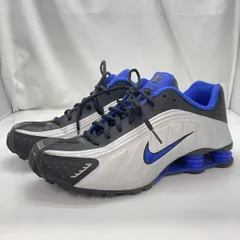 【中古】NIKE SHOX R4 28cm シルバー×ブルー×ブラック 104265-047[91]
