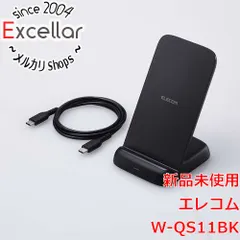 [bn:12] ELECOM　Qi規格対応ワイヤレス充電器 W-QS11BK　ブラック