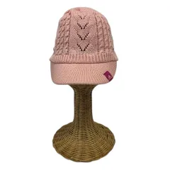 アディダス adidas 帽子 ニットキャップ レディース コットン ロゴ 無地 ピンク