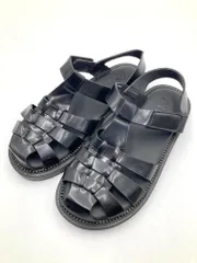 ZARA ザラ シンプル ストラップ オールシーズン フラット 編み込み グルカ サンダル size23cm/黒 ■◆ レディース
