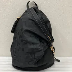 1927　LA BAGAGERIE　ラバガジェリー　タグ付き　リュックサック　リュック　バックパック　ブラック　黒　カモフラ　カモフラージュ　迷彩　タッセル　レディース　シンプル　きれいめのサムネイル