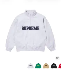 シュプリーム ハーフジップアップ スウェット グレー XL