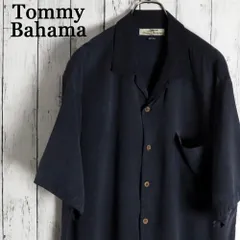TommyBahama トミーバハマ ゆるダボ 高級シルク100％半袖開襟シャツ　オープンシャツ　USサイズ　L　ダークグレー