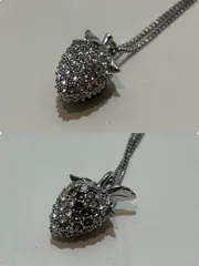 SWAROVSKI スワロフスキー ネックレス ペンダント いちご ストロベリー シルバー