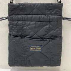 1861　PENDLETON　ペンドルトン　ショルダーバッグ　ブラック　黒　キルト　キルティング　巾着型　小さめ　ミニ　レディース　軽量　カジュアル　シンプル　きれいめ