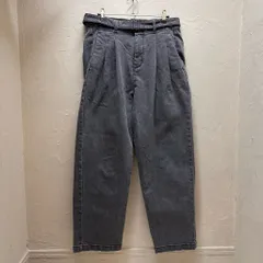 ATTACHMENT アタッチメント SUPIMA CO STRETCH DENIM BELTED TAPERED FIT TROUSERS デニムパンツ AP31-070 グレー size:2【代官山B04】のサムネイル