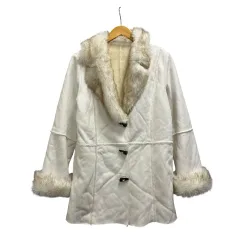 オットー OTTO collection ジャケット 長袖 無地 ファー スエード 30320142 M 白 ホワイトのサムネイル