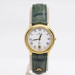 IT2DZF49LBJ2 美品 MAURICE LACROIX モーリスラクロア デイト 時計 GP/レザー QZ 白文字盤 レディース 腕時計のサムネイル