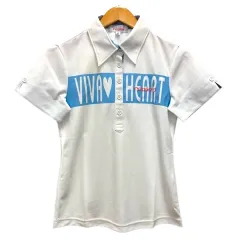 ビバハート VIVA HEART ポロシャツ カットソー プリント 半袖 40 白 ホワイト