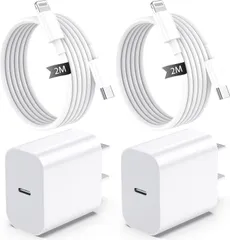 iPhone 充電器 20W 2個セット [MFi/PSE認証済み] USB-C 急速充電器 電源アダプター USB C  ケーブル 2m付きType C iPhone 14/Plus/Pro/Pro Max/13/12/11/X/8/7/6/5