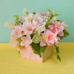 〈造花〉春色の桜フラワーアレンジのサムネイル