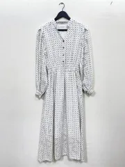 美品 iNtimite アンティミテ 佐々木希 Vネック ロングスリーブ 総柄 ワンピース sizeS/オフホワイト ■■レディースのサムネイル