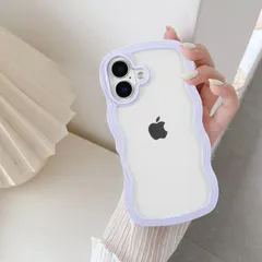 【人気商品】耐衝撃 軽量 スマホケース 薄型 ワイヤレス充電対応 透明 可愛い ストラップホール付き 韓国 アイフォン16 おしゃれ ケース ケース 6.1インチ TPUカバー クリア 対応 16 - iPhone パープル QLTYPRI