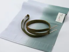 お洒落 正絹 丹後ちりめん ぼかし 帯揚げ 金箔糸使用 帯締め 2点セット ブルーグレー系 as-152-36