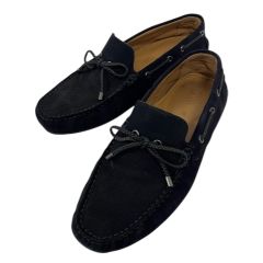 ecco】デッキシューズ 23.5cm レザー ネイビー フラット モカシン 