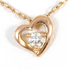 テイクアップ TAKE-UP K10PG ネックレス ダイヤモンド 0.02ct 総重量約0.7g 約40cm