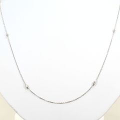 訳あり⭐︎Pt850 ステーションネックレス約42cm - メルカリ