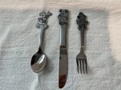 東京ディズニーランド カトラリーセット ミッキー ミニー ドナルド レトロ Tokyo Disneyland Cutlery Set Mickey Minnie Donald Vintage Disney Japan