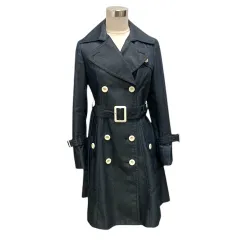 トゥービーバイアニエスベー To b. by agnes b. 3627WI33 トレンチコート アウター デニム調 ベルト 長袖 36 青 インディゴブルーのサムネイル