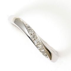 K18 ゴールドpt900 天然ダイヤモンドリング18金プラチナ6号 約2.6g 