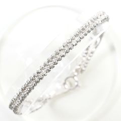 K18WG テニスブレスレット ダイヤモンド1ct/4.7g フルエタニティ 
