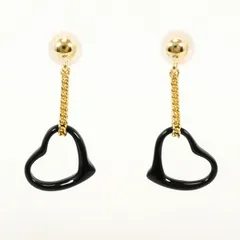 K18YG ピアス オニキス 総重量約0.7g