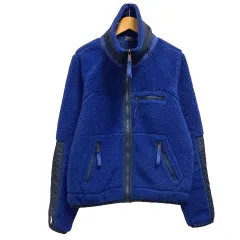 ポロ ラルフローレン POLO RALPH LAUREN ジャケット ブルゾン 上着 ボア ワンポイント ロゴ刺繍 S/160 青 ブルー キッズ 男の子