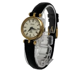 GUCCI グッチ ヴィンテージ 腕時計 不動品 ローマ文字 クウォーツ ゴールド × レザー ジャンク O11140626