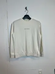 T078-S GUESS ゲス ロゴ スウェット アイボリー M