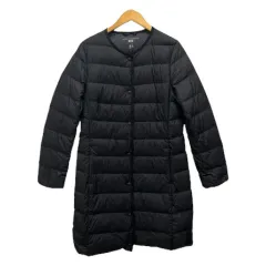 ユニクロ UNIQLO ウルトラライトダウンコンパクトコート 長袖 無地 フェザー混 214-419780 S 紺 ネイビ