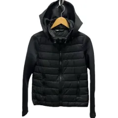 ザラ ZARA ブルゾン 長袖 フード 無地 ポリエステル XS 黒 ブラック