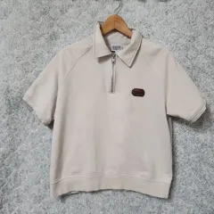 148A M マリテフランソワジルボー レディース ハーフジップ 半袖 カラーTシャツ