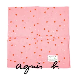 【国内正規品 新品】アニエスベー ハンカチ  agnes b ハート柄 ギフト プレゼント ab001のサムネイル