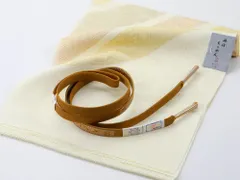 お洒落 正絹 丹後ちりめん ぼかし 帯揚げ 三分金糸使用 帯締め 2点セット 薄黄色系 as-152-50