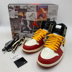 【中古美品】NIKE ナイキ × UNION ユニオン HV8563-600 AIR JORDAN 1 RETRO HIGH OG CHICAGO SHADOW エア ジョーダン レトロ ハイ スニーカー 靴 【160-260416-kh-21-izu】