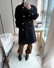 ネイビー ハーフ コート