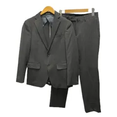 パーソンズ PERSON'S フォーメン FOR MEN セットアップスーツ シングル ストライプ ジャケット パンツ ポリエステル グレー