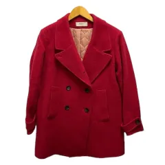 ポールスミス PAUL SMITH コート ミドル ダブル ウール混 モヘア混 無地 40 赤 レッドのサムネイル