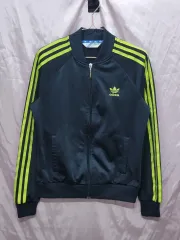 アディダス SUPER GIRL イエロー LINE チャコールグリーン トラックジャージ 90