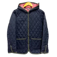 エーグル AIGLE 8604-37450 キルティングジャケット ブルゾン フード ナイロン ナイロン M 紺 ネイビーのサムネイル